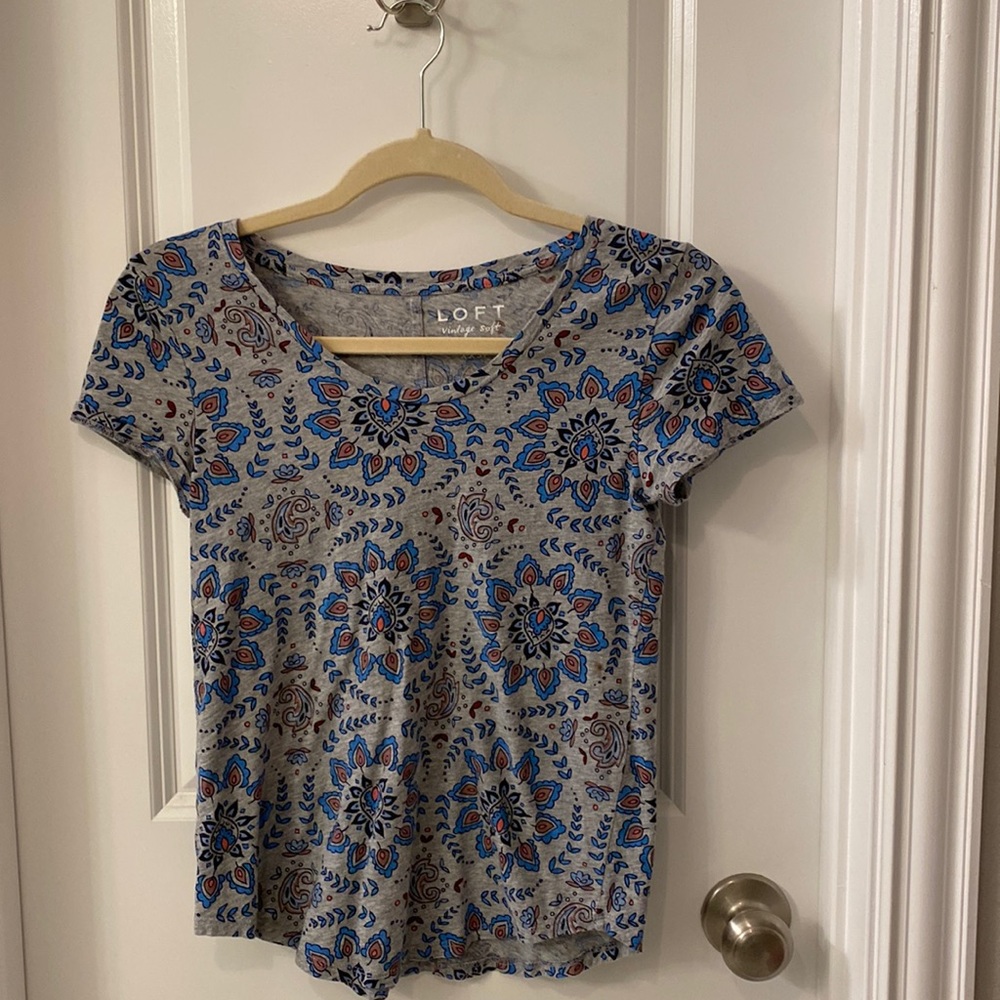 Loft vintage soft v neck t